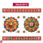 Dailyso Regular Holo Rangoli With 4 Stickers & Umara Patti D2 38 Cm - Pack Of 4 - 1 U