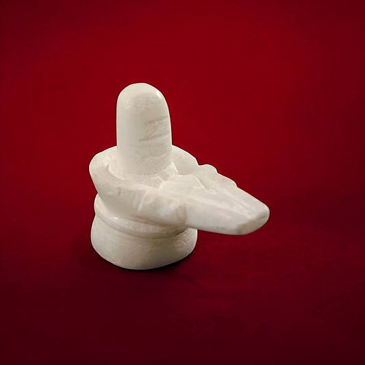 House Of Festivals White Marble Shivling - 1 U