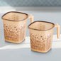 Nayasa Funk Square Ring Bath Mug (Brown) - Set of 2 - 1 U
