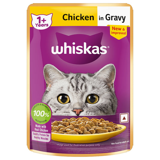 Whiskas Adult Chicken In Gravy (1+ Years) - 80 g