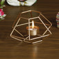 Ecraftindia Handcrafted Metal Tea Light Candle Holder -Golden - 1 U