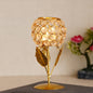 Ecraftindia Crystal Rose Shaped Flower Tea Light Candle Holder Golden - 1 U