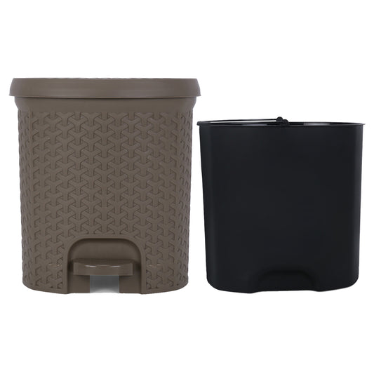 Kolorr Plastic Royal Pedal Bin - Lt Brown (14.1 L) - 1 U