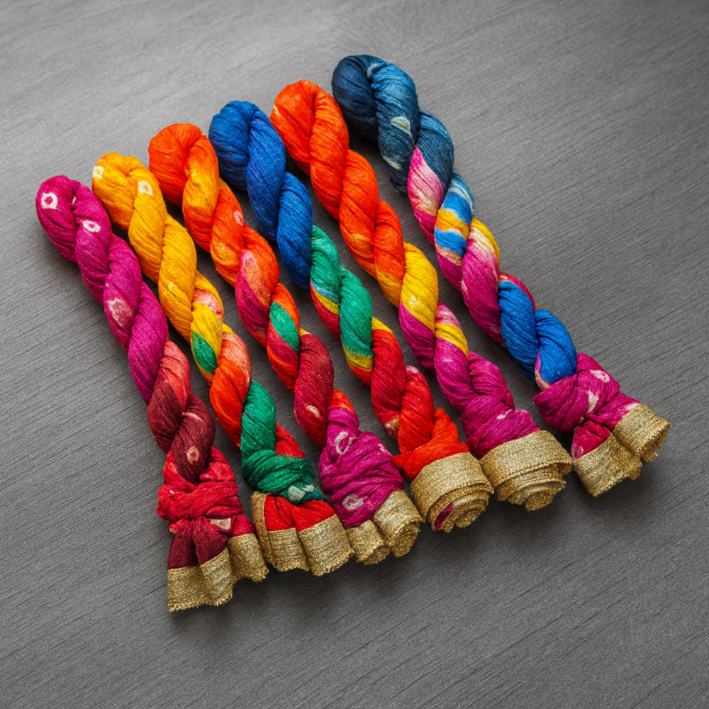 House Of Festival Crepe Silk Bandhini Work Dupatta ( Multicolor ) Pack Of 1 - 1 Unit