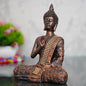 eCraftindia Handcrafted Meditating Blessing Lord Buddha Statue - Brown - 1 Unit
