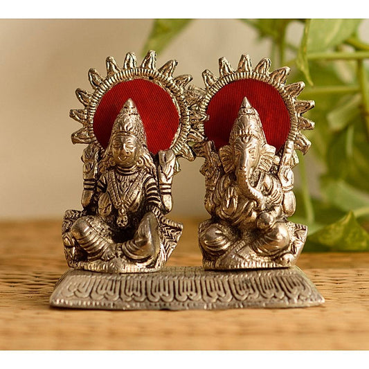 eCraftindia Goddess Lakshmi & Lord Ganesha Metal Idol - 1 Unit