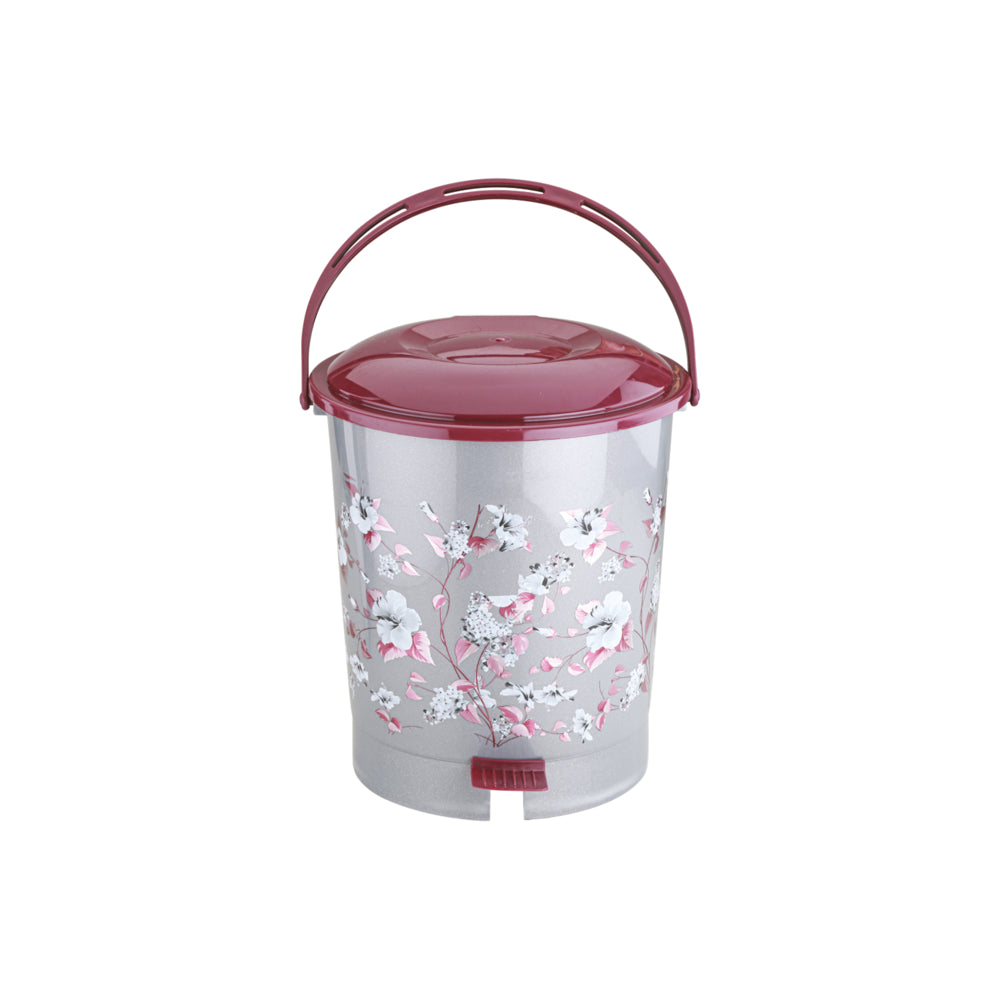 Joyo Pedal Dustbin 1008 Printed (Wine & Grey) - 11 L - 1 U