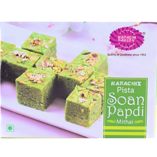 KARACHI BAKERY Pista Soan Papdi Mithai Box (200 g)