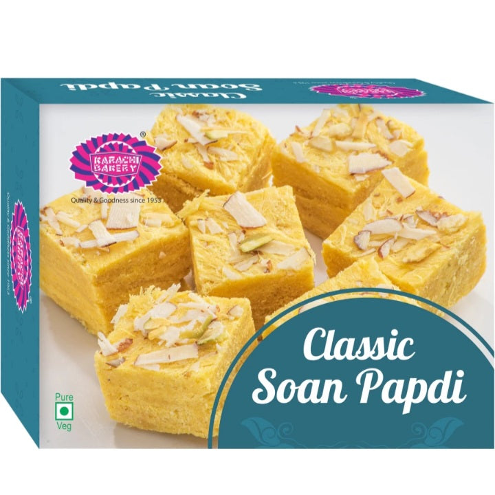 KARACHI BAKERY Plain Soan Papdi Mithai Box (200 g)