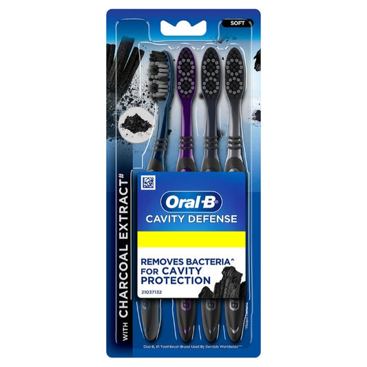 Oral-B Cavity Defence Charcoal Soft Toothbrush : 4 Units