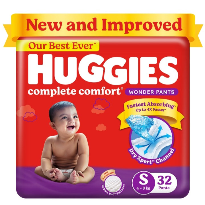 Huggies Dry Pants S (4-8 kg) : 32 Units