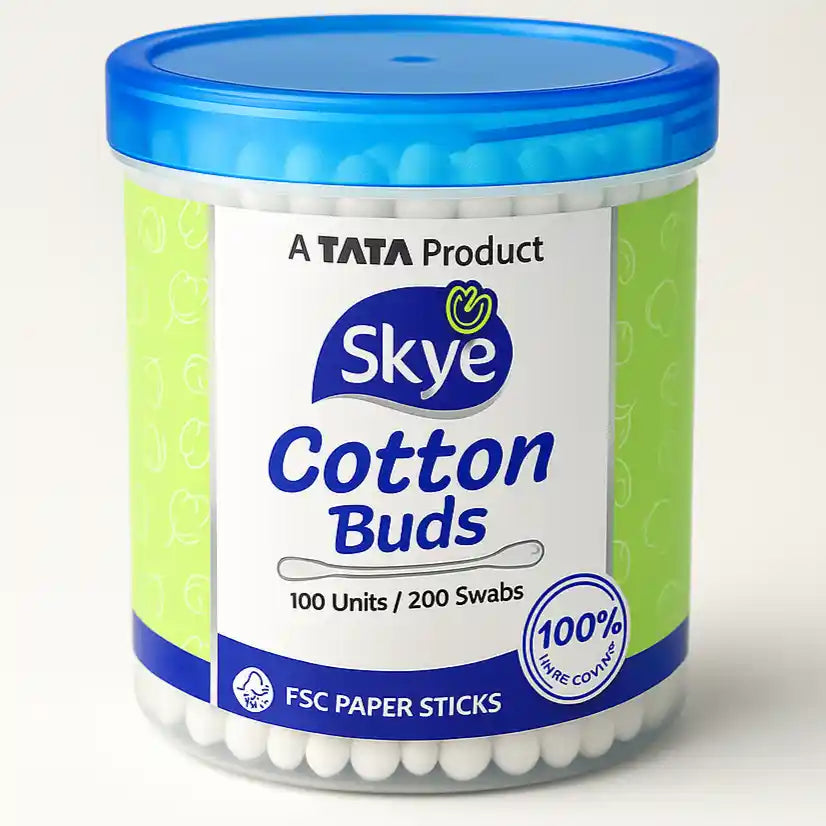 TATA Skye Cotton Buds 200 Pcs (Jar)