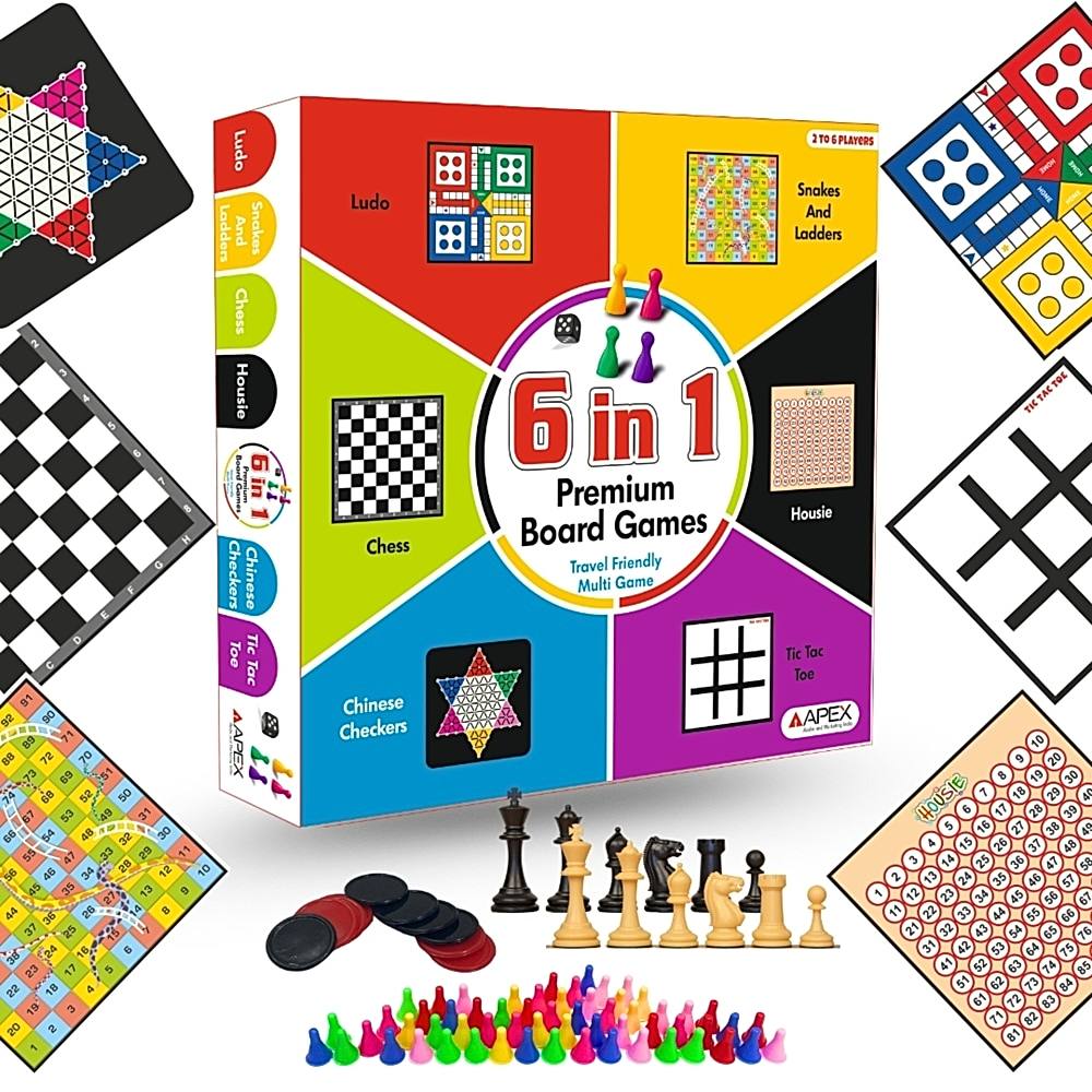 Apex 6 in 1 Premium Board Games - 1 Unit