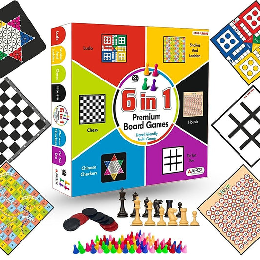 Apex 6 in 1 Premium Board Games - 1 Unit