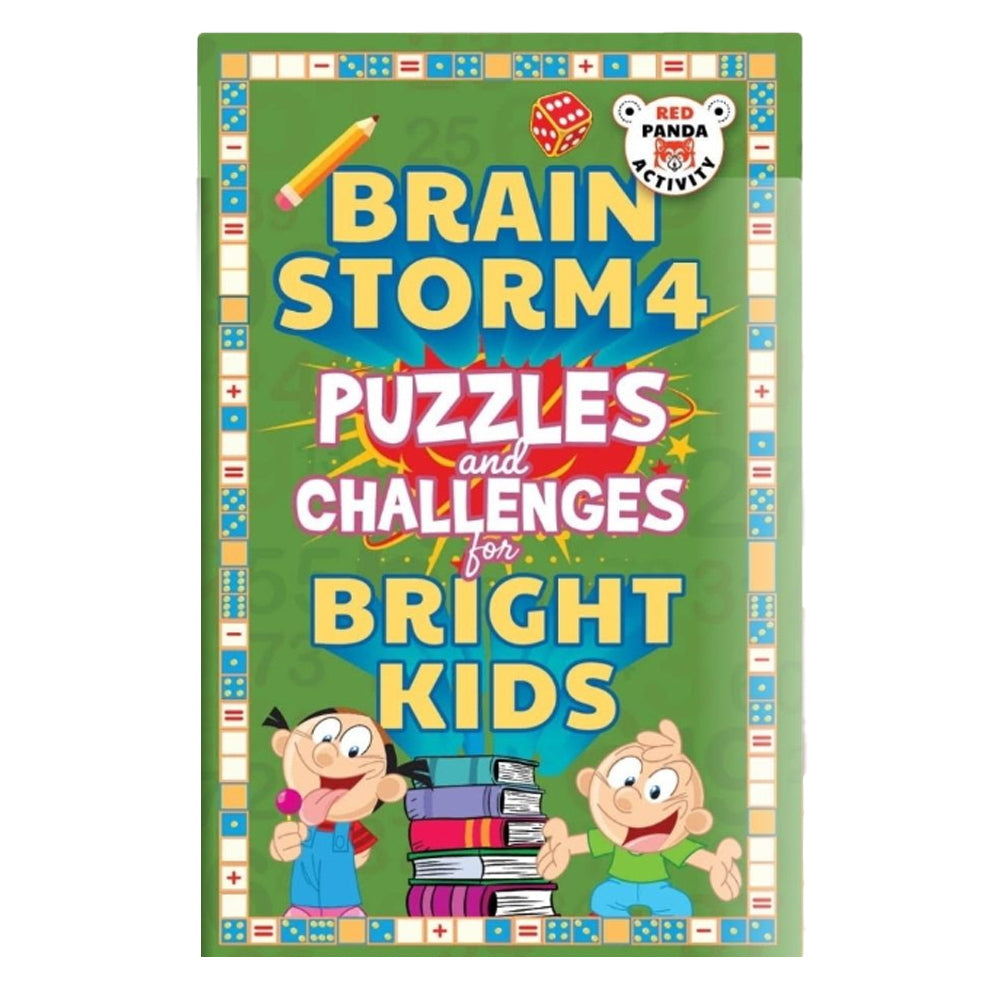 Brain Storm 4 Puzzles And Challenges For Bright Kids | Red Panda | Children's Book - 1 Unit
