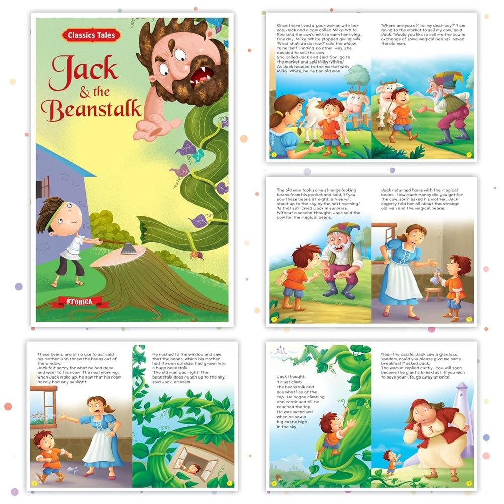 Classic Tales Jack & the Beanstalk Story Books For Kids | Set of 10 | Pegasus | Children's Fiction - 1 Unit