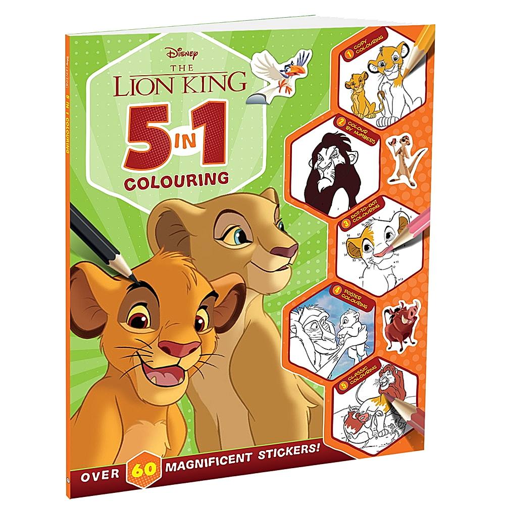Disney The Lion King - 5 In 1 Colouring Book | Parragon | Children's Activity Book - 1 Unit