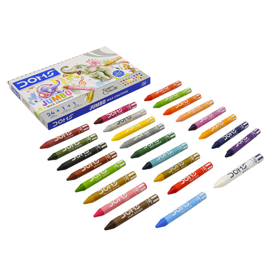 Doms Jumbo Wax Crayons - 26 Shades - 1 U