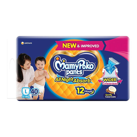 Mamy Poko Pants All Night Absorb - Large (9-14 kg) - 40 U