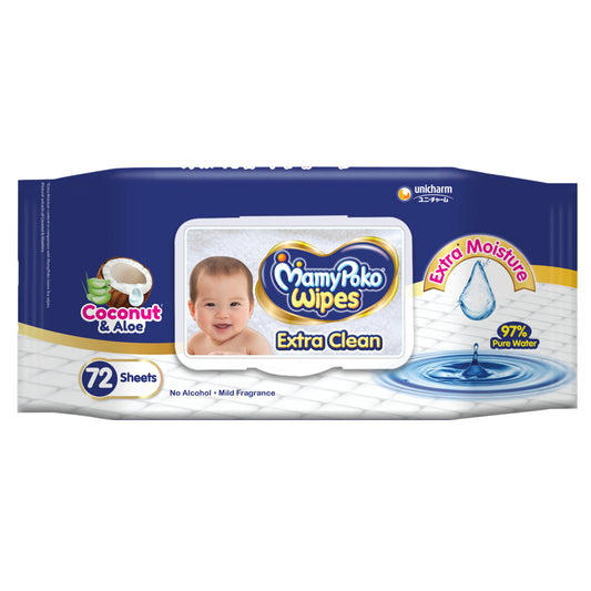 Mamy Poko Wipes - Aloe Vera Extract - 72 U