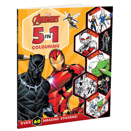 Marvel Avengers - 5 In 1 Colouring Book | Parragon | Children's Activity Book - 1 Unit