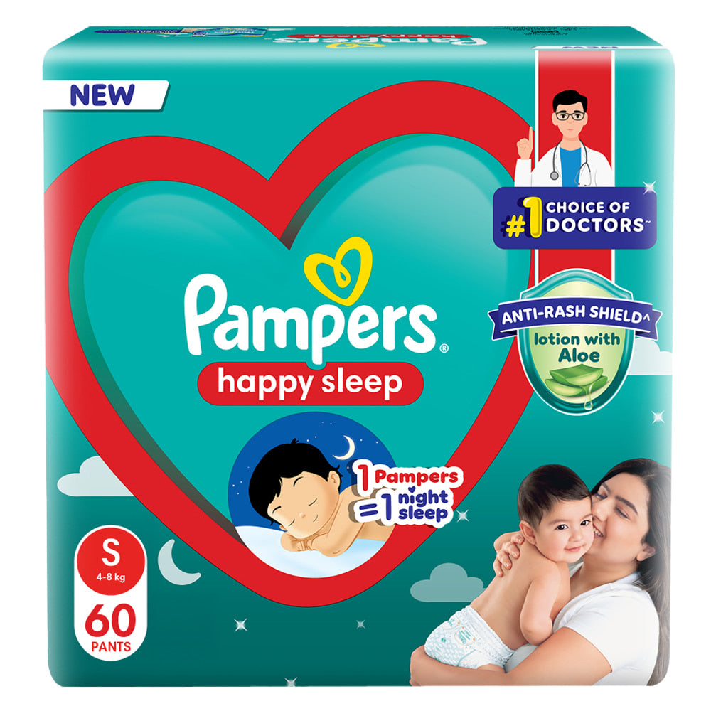 Pampers Happy Sleep Pants Small 4-8 kg - 60 U