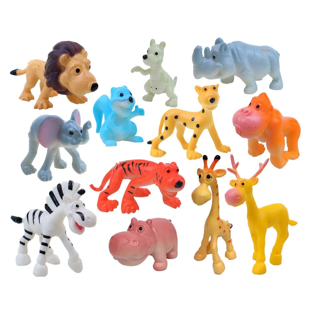 Toyshine Cartoon Wild Animals - Multicolour - 12 U