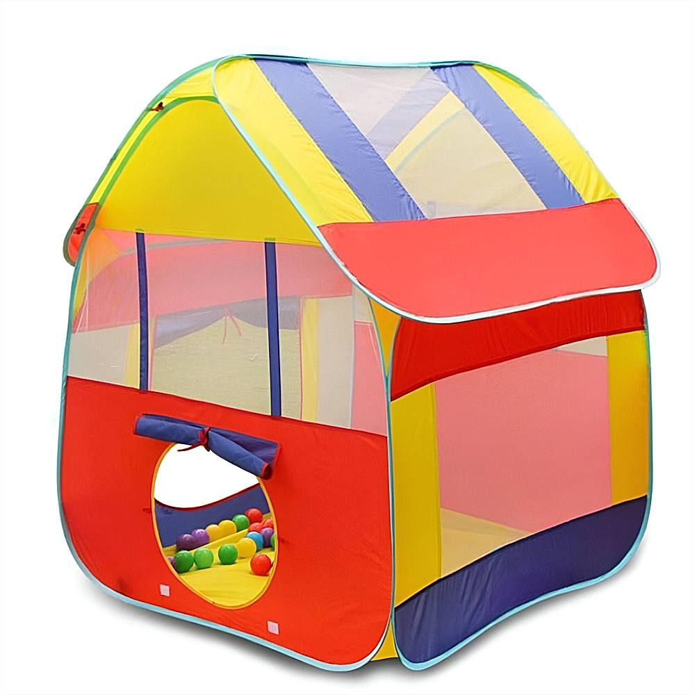Toyshine Foldable Pop Up Play Tent House For Kids - Multicolour - 1 U