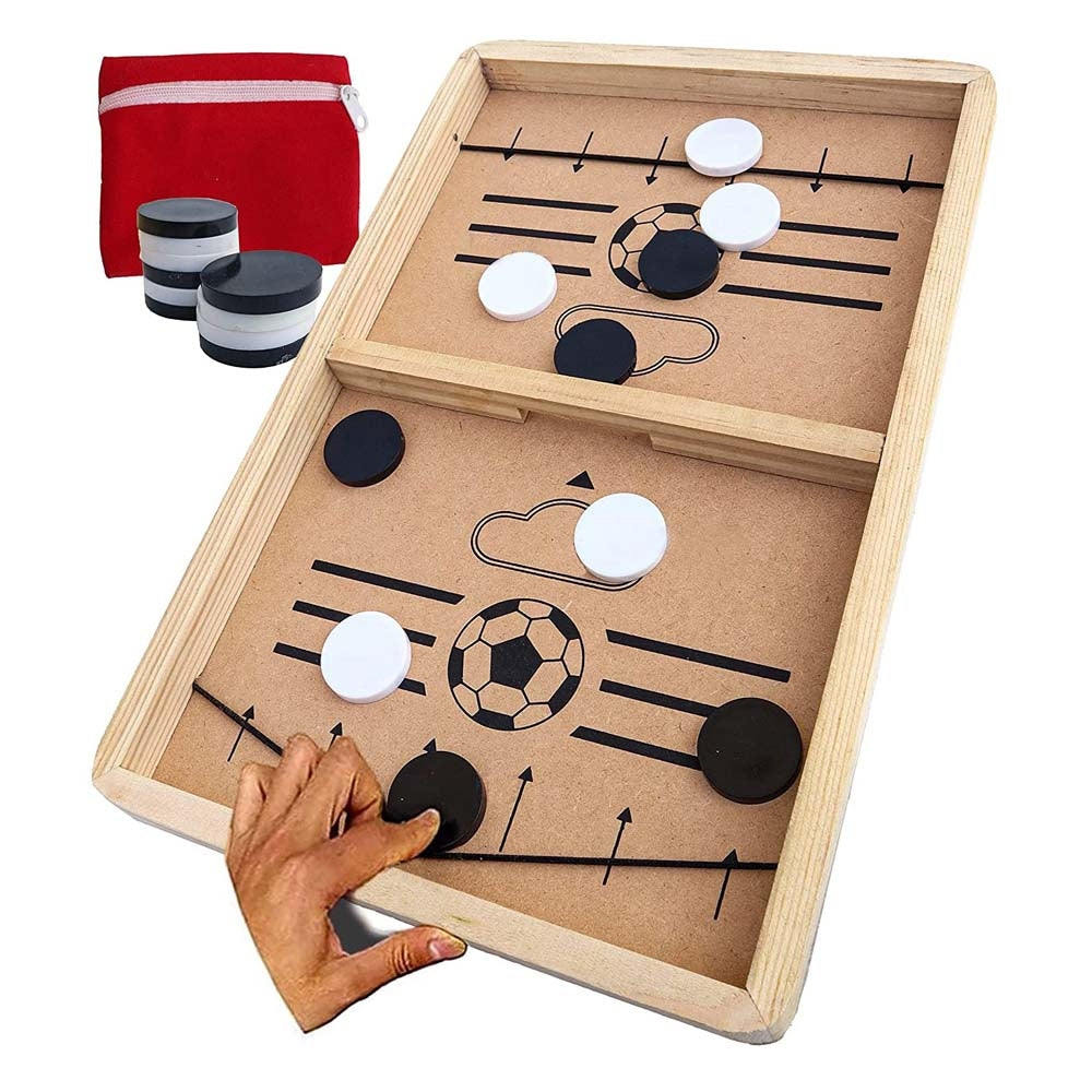 Toyshine Junior Fast Sling Hockey Puck Board Game - Multicolour - 1 U