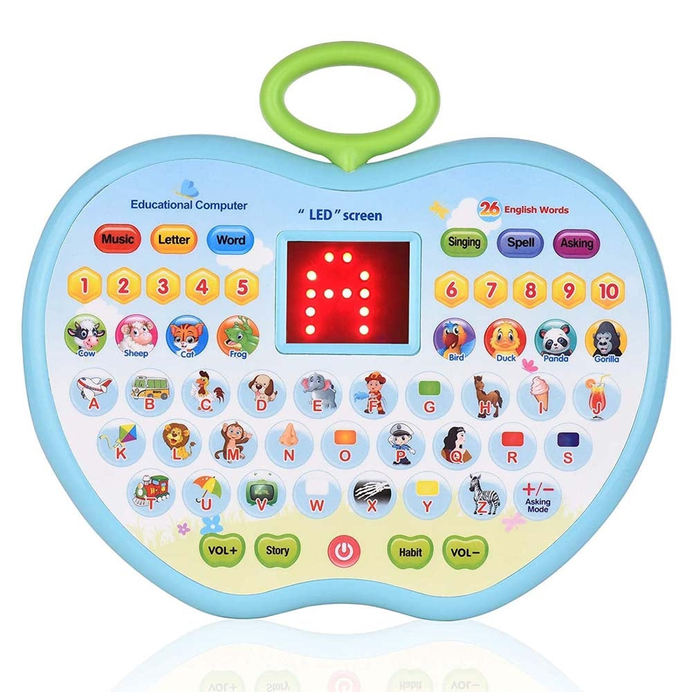 Toyshine Kids Apple Shape Kids Computer Tablet - Multicolour - 1 U