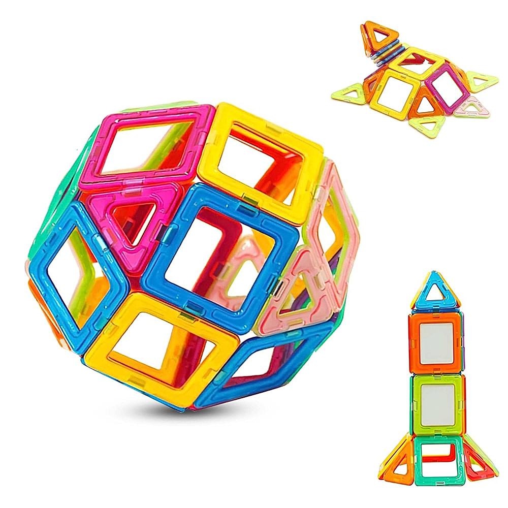 Toyshine Magnetic Construction Tiles Educational Stacking Toys Set - Multicolour (20 Pieces) - 1 U