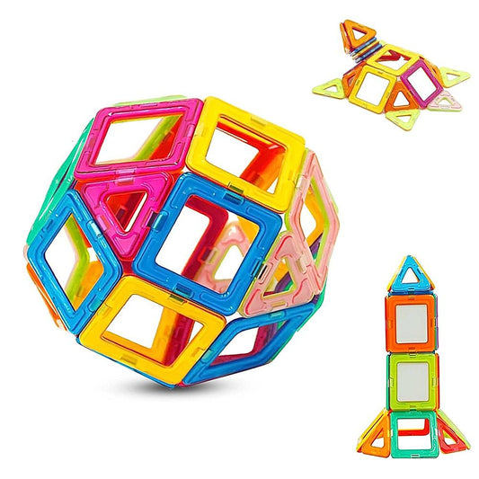 Toyshine Magnetic Construction Tiles Educational Stacking Toys Set - Multicolour (20 Pieces) - 1 U