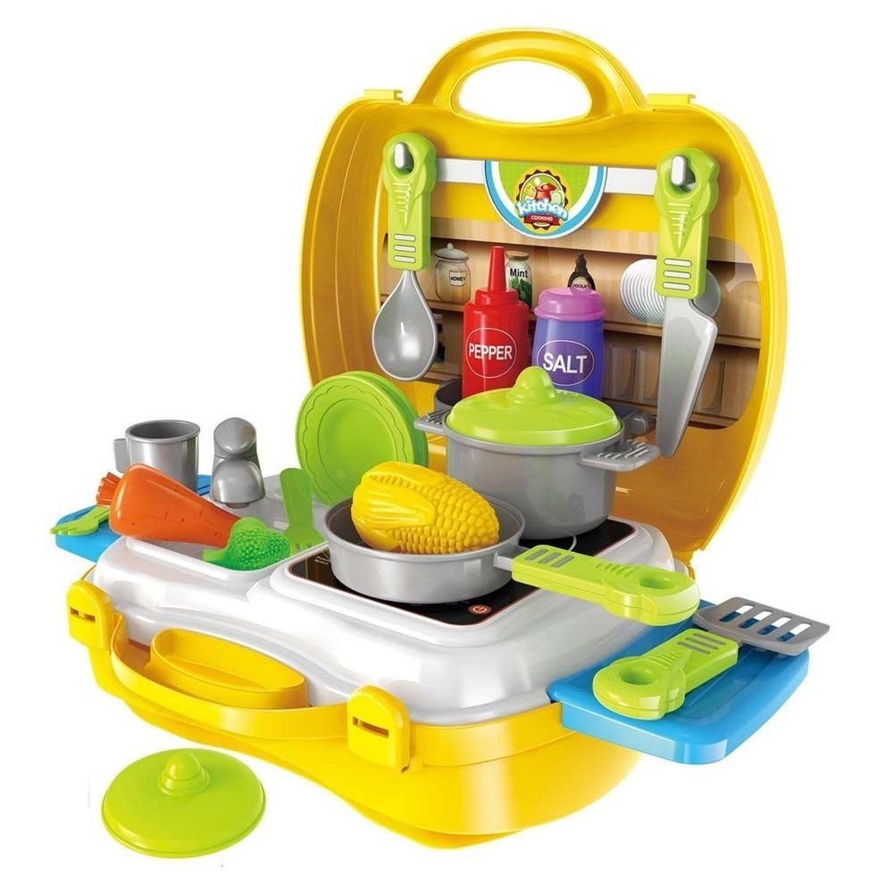 Toyshine Plastic Kitchen Cooking Set Toys - Yellow - 1 U