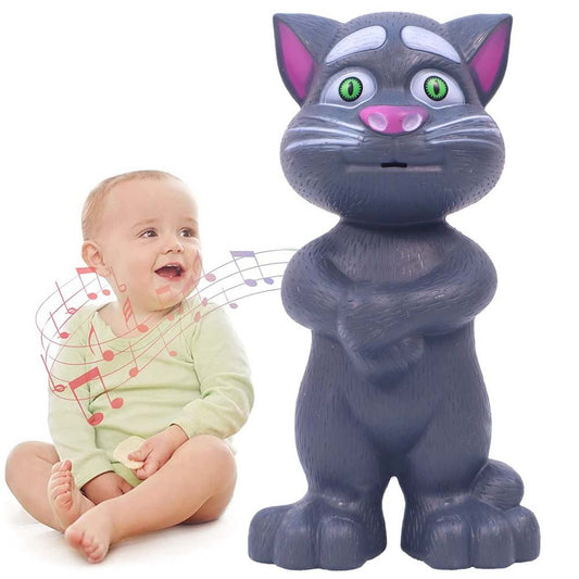 Toyshine Talking Tom Cat Toy For Kids - Grey - 1 U