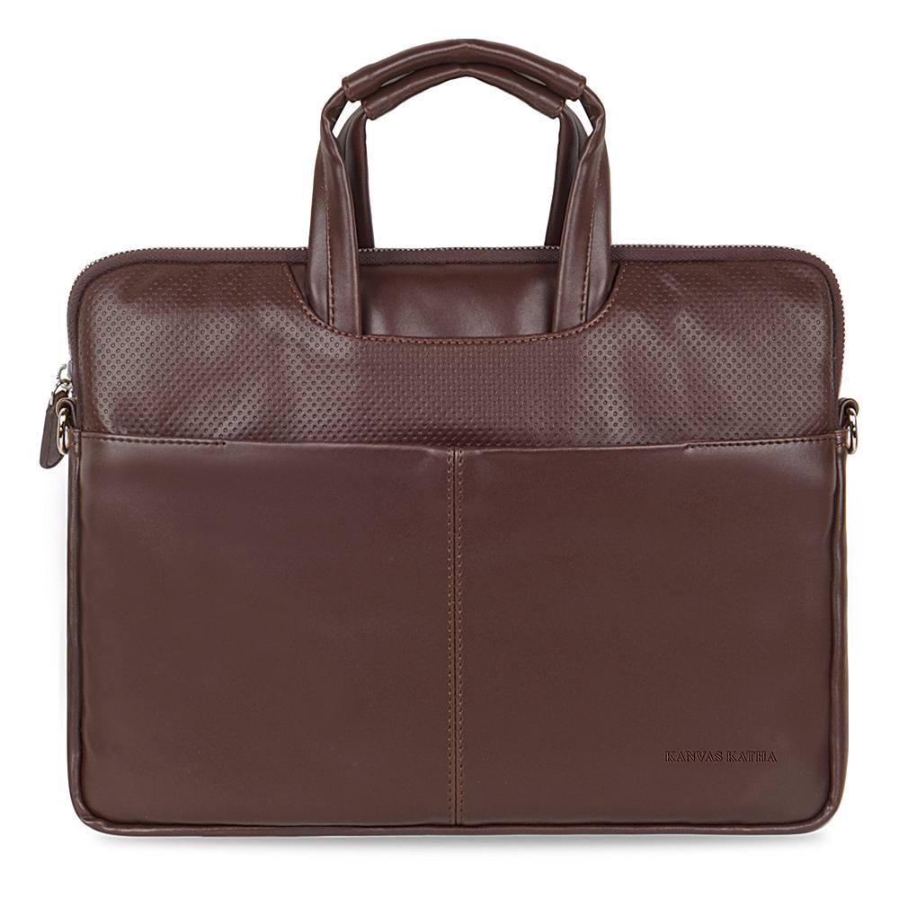 Kanvas Katha Laptop Bag (NHLPB005) Dark Brown - 1 Unit