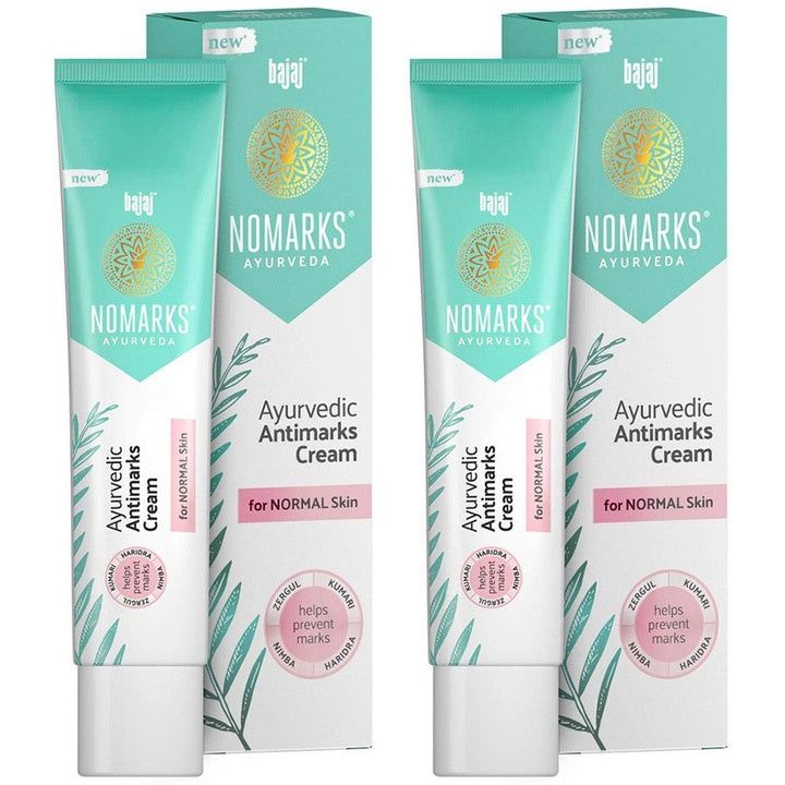 BAJAJ CONSUMER CARE Set Of 2 Nomarks Ayurvedic Antimarks Cream For Normal Skin - 25g Each