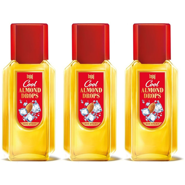 BAJAJ CONSUMER CARE Set of 3 Cool Almond Drops Hair Oil - 300 ml each