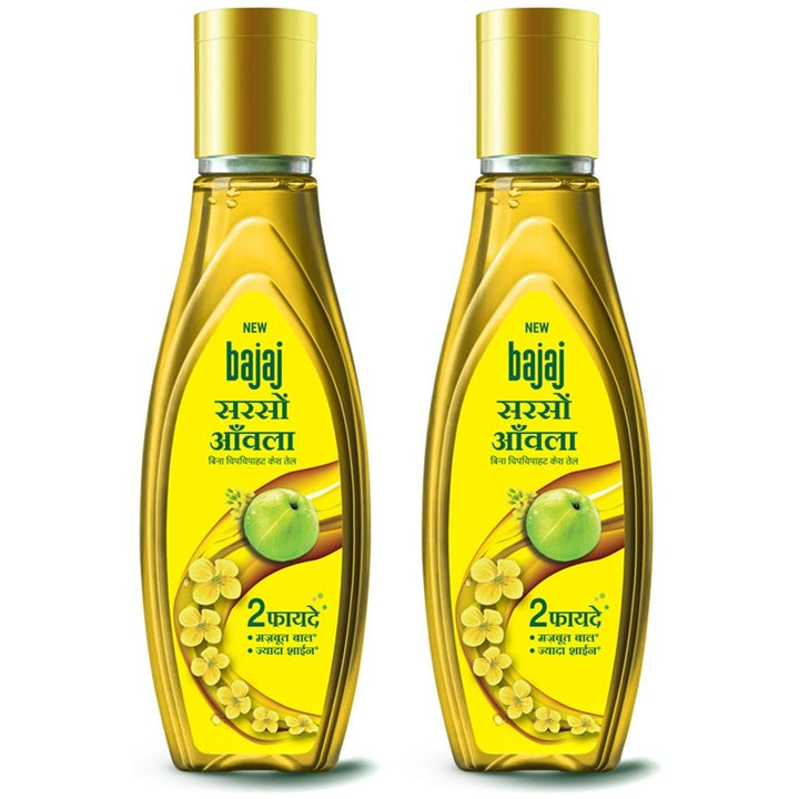 BAJAJ CONSUMER CARE Set Of 2 Sarson Amla Hair Oil - 500ml Each