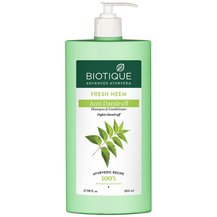 Biotique Fresh Neem Margosa Anti-Dandruff Shampoo & Conditioner 650 ml