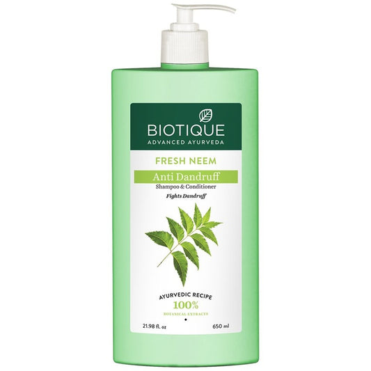 Biotique Fresh Neem Margosa Anti-Dandruff Shampoo & Conditioner 650 ml