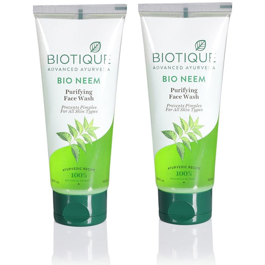 Biotique Unisex Set Of 2 Bio Neem Purifying Face Wash
