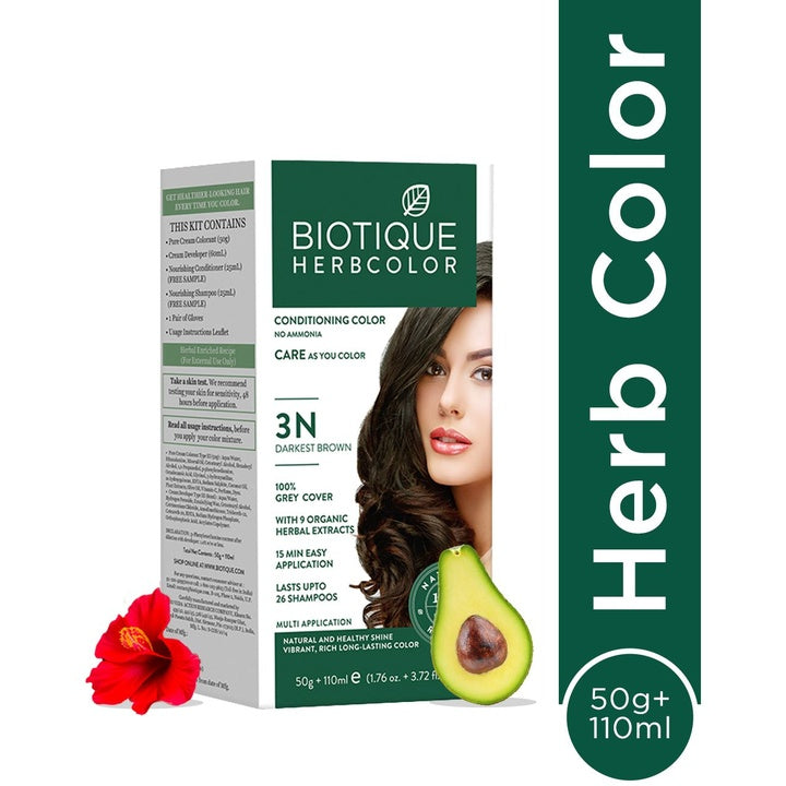 Biotique Unisex Hair Conditioning Herbcolor - Darkest Brown 3N