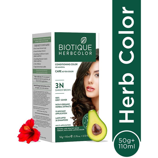 Biotique Unisex Hair Conditioning Herbcolor - Darkest Brown 3N