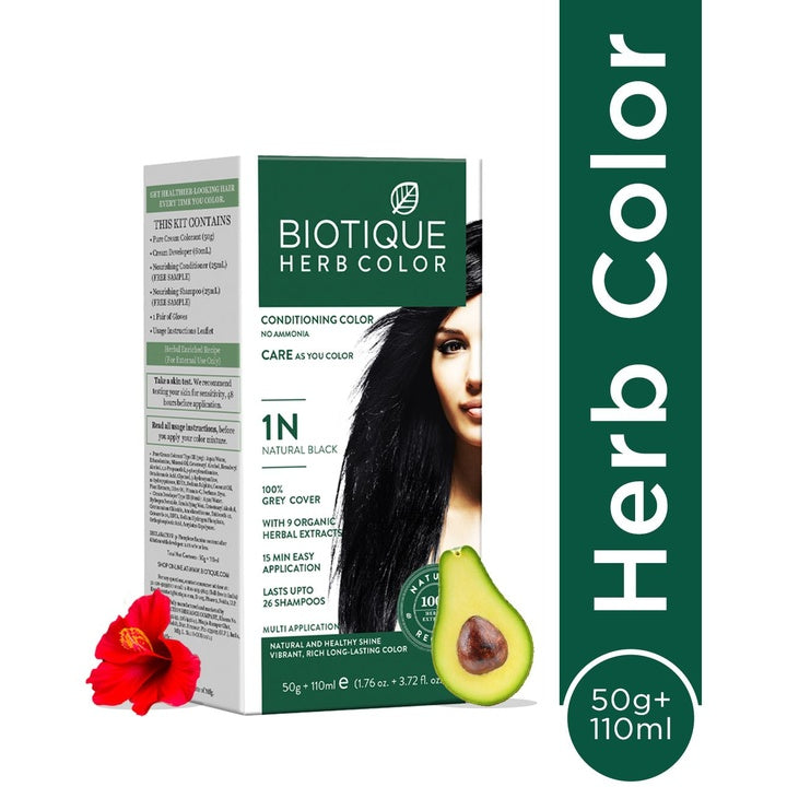 Biotique Unisex Hair Conditioning Herbcolor - Natural Black 1N