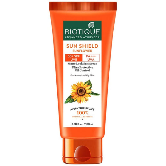 Biotique Unisex Sun Shield Sunflower Matte Sunscreen Gel SPF 50 100ml