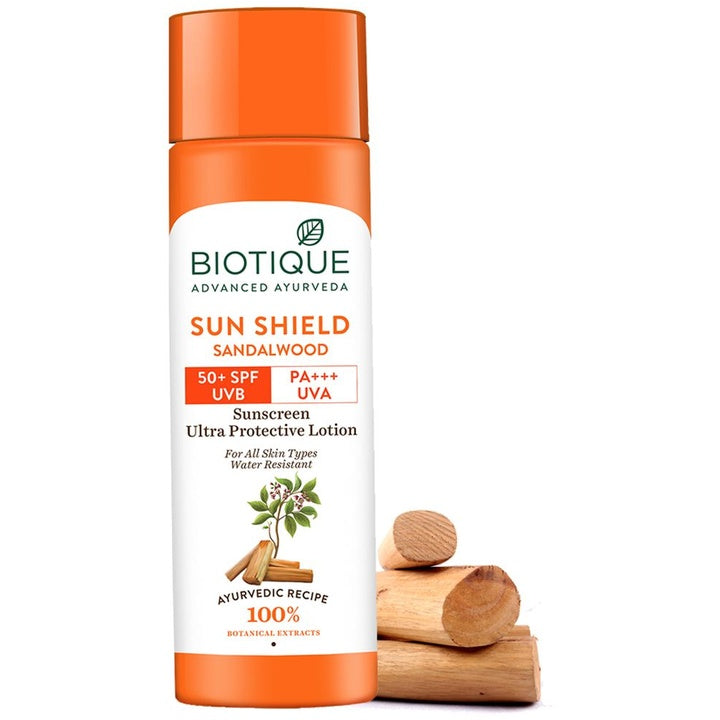 Biotique Bio Unisex Sandalwood SPF 50+ UVA/UVB Ultra Soothing Face Lotion 190 ml