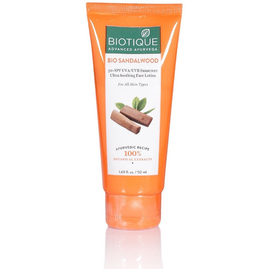 Biotique Sun Shield Sandalwood 50+SPF Ultra Protective Sunscreen Lotion 50 ml