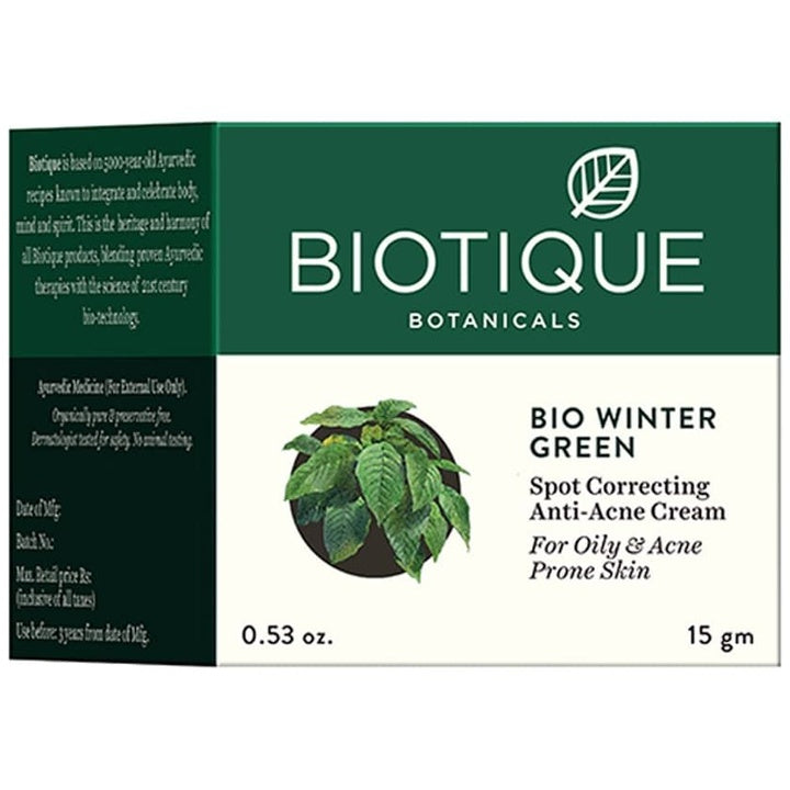 Biotique Winter Green Spot Correcting Anti-Acne Cream 15 g