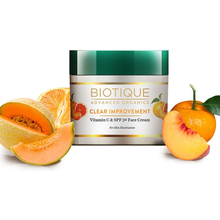 Biotique Advanced Organics Clear Improvement Vitamin C & SPF30 Face Cream - 50 g