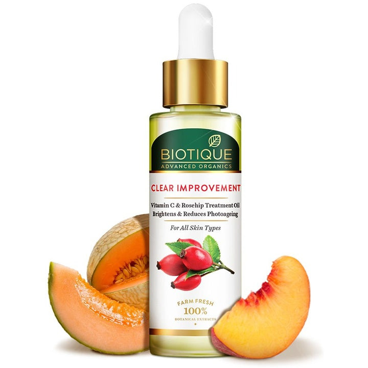 Biotique Advanced Organics Clear Improvement Vitamin C & Rosehip Face Treatment Oil - 30ml
